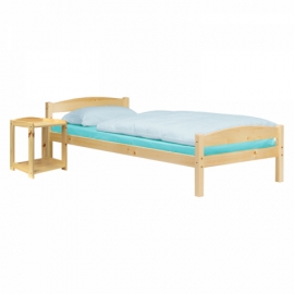 Levná postel masiv borovice 90x200 lak 801 