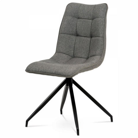 Jídelní židle hnědá látka + ekokůže, kov antracit, HC-396 COF2 