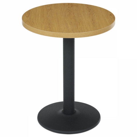 Jídelní kulatý stůl 60x60 x75 divoký dub, kov černý lak DT-902 OAK 