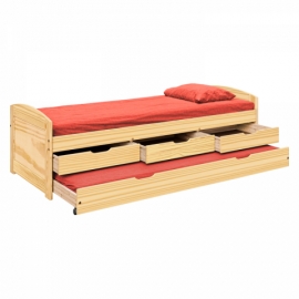 Rozkládací postel 90x200 s roštem a přistýlkou, Marinella 8806