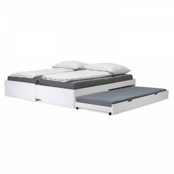 <![CDATA[Rozkládací pohovka postel s 2 přistýlkami z masivu borovice bílá Fenix 8801b Idea]]>