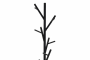 Věšák v.170 cm, černá 83766-02A BK