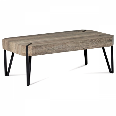Designový konferenční stolek dub, černý, AHG-241 CAN