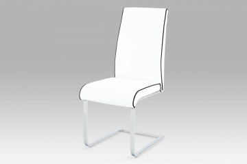 Jídelní židle bílá / chrom, B989 WT1