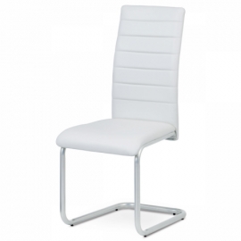 Jídelní židle bílá, šedý lak, DCL-102 WT