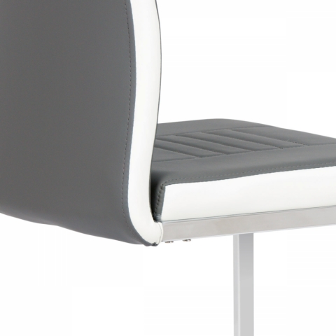 <![CDATA[Jídelní židle šedá s bílými boky, chrom, DCL-406 GREY Autronic]]>