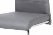 Jídelní židle chrom / koženka šedá DCL-407 GREY