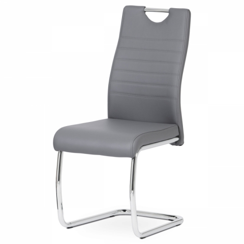Jídelní židle šedá, chrom, DCL-418 GREY