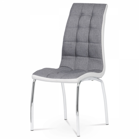 Jídelní židle šedá, chrom, DCL-420 GREY2