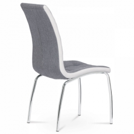 Jídelní židle látka šedá / chrom DCL-420 GREY2