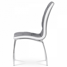 Jídelní židle látka šedá / chrom DCL-420 GREY2