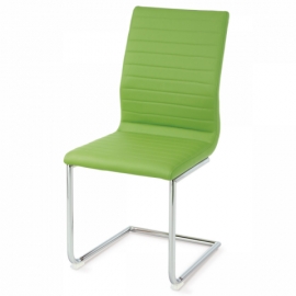 Jídelní židle zelená, chrom, HC-038-1 GRN