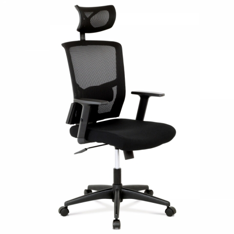 Kancelářská židle černá s podhlavníkem mesh KA-B1013 BK