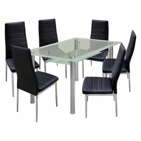 <![CDATA[Jídelní set pro 6 osob stůl 150x90 + židle 6+1 VENEZIA 4412 Idea]]>