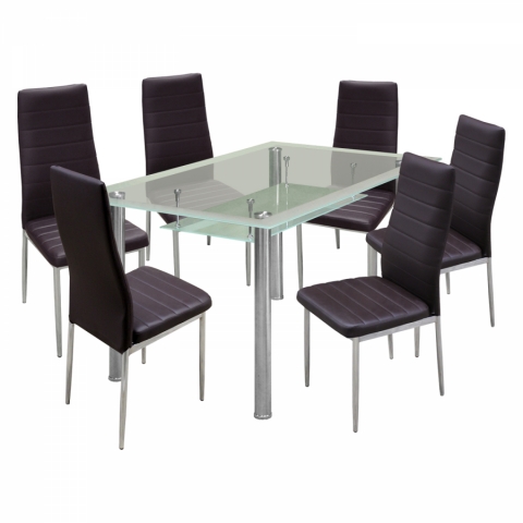 <![CDATA[Jídelní set pro 6 osob židle + stůl 150x90 VENEZIA 4414 Idea]]>