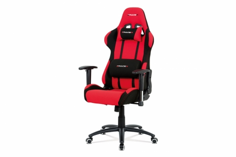 Kancelářská židle červená, sportovní design,  KA-F01 RED