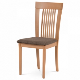 Jídelní židle, barva buk, potah hnědý BC-3940 BUK3