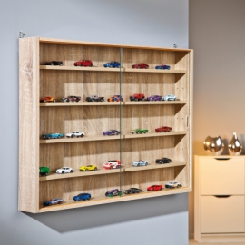 Prosklená vitrína na modely dub sonoma, COLLECTIZIONI