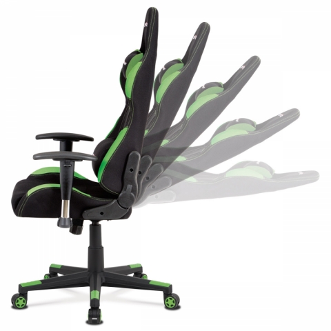 Kancelářská židle černá se zelenými detaily KA-F02 GRN