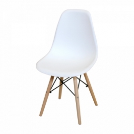 Jídelní designová plastová židle bílá, UNO 