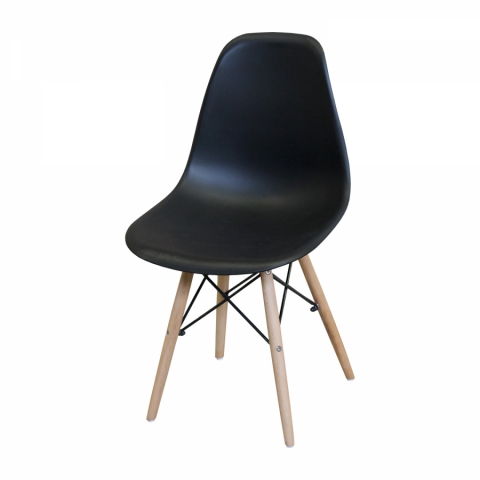 Jídelní designová plastová židle černá UNO 