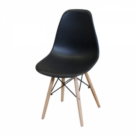 Jídelní designová plastová židle černá, UNO 