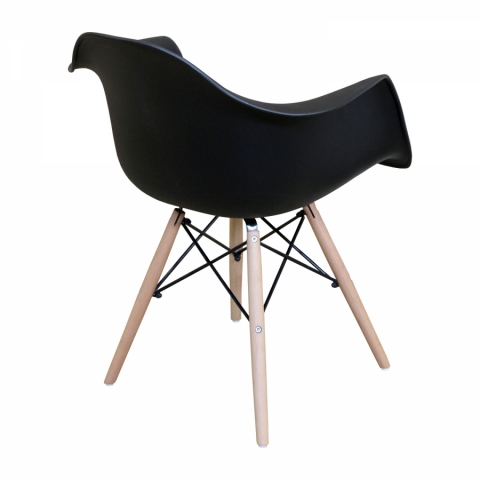 <![CDATA[Jídelní designová židle s područkami plastová černá Duo Idea]]>
