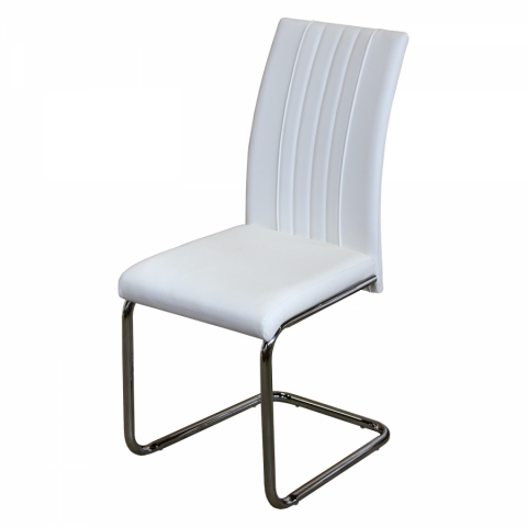 Jídelní kovová židle bílá, SWING 