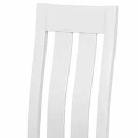 Jídelní židle masiv buk, barva bílá, potah hnědý BC-2602 WT