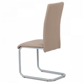 Jídelní židle, koženka cappuccino / šedý lak DCL-102 CAP