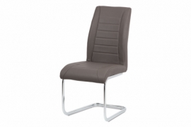 Jídelní židle cappuccino koženka, chrom, HC-375 CAP