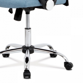 Kancelářská židle modro černá houpací kovový kříž MESH KA-E301 BLUE
