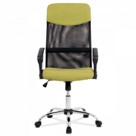 Kancelářská židle zelená černá houpací MESH kovový kříž KA-E301 GRN