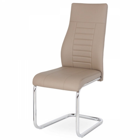 Jídelní židle cappuccino koženka, chrom, HC-955 CAP