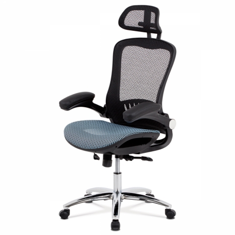 Kancelářská židle modrá MESH, synchronní, KA-A185 BLUE