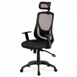 Kancelářská židle černá, synchronní, MESH KA-A186 BK