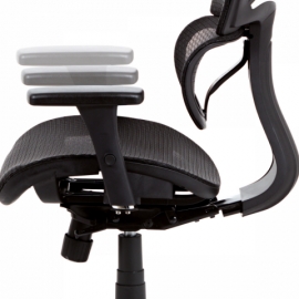Kancelářská židle, synchronní mech., černá MESH, kovový kříž KA-A188 BK