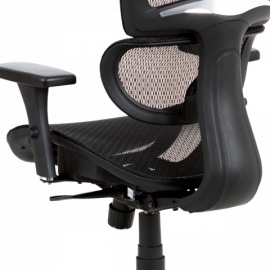 Kancelářská židle, synchronní mech., černá MESH, kovový kříž KA-A188 BK