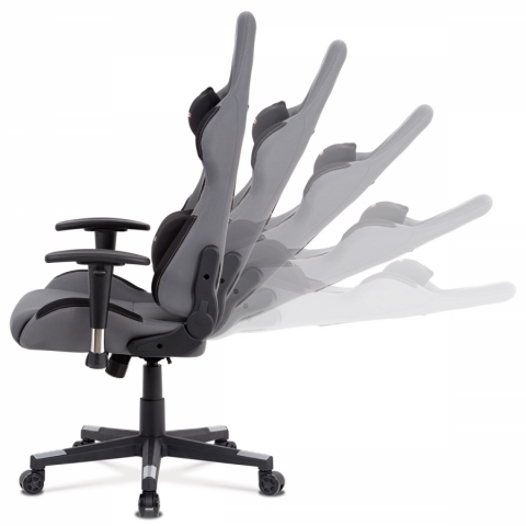 Kancelářská židle šedo černé houpací KA-F05 GREY