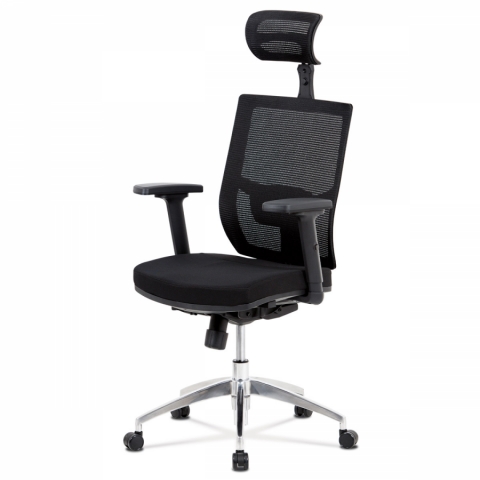Kancelářská židle černá synchronní, kovový kříž, KA-B1083 BK
