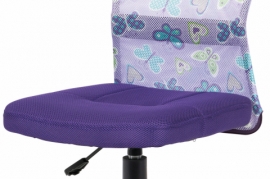 Kancelářská židle, fialová mesh, plastový kříž, síťovina motiv KA-2325 PUR