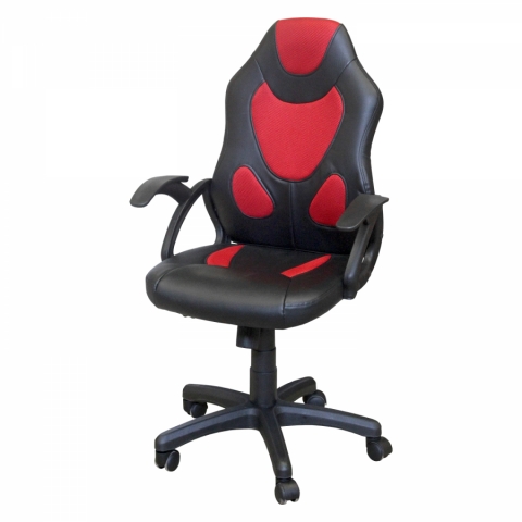 Kancelářské křeslo židle černo červené RACER RED K131