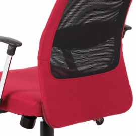 Kancelářská židle bordó černá MESH, houpací, kříž chrom KA-V206 BOR
