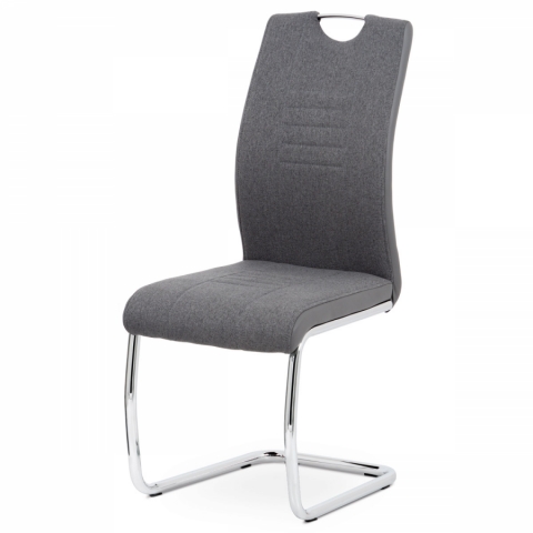 Jídelní židle šedá chrom, DCL-405 GREY2