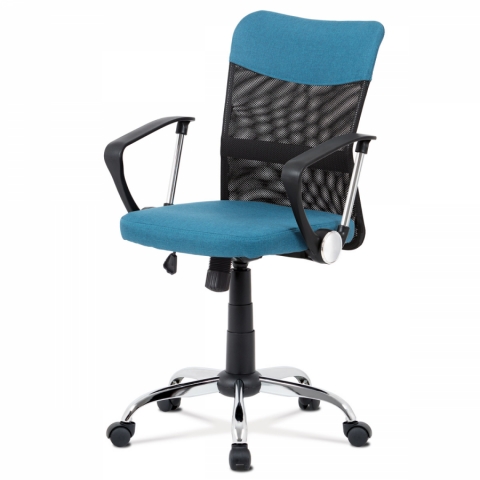 Kancelářská dětská židle modrá černá MESH, houpací, KA-V202 BLUE