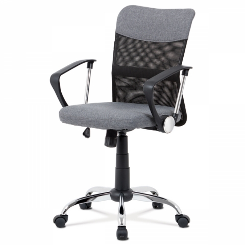 Kancelářská židle šedo černá MESH, houpací, KA-V202 GREY
