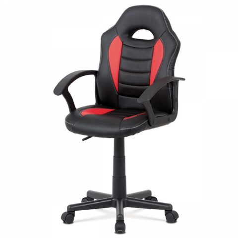 Dětská kancelářská židle červená černá, KA-V107 RED