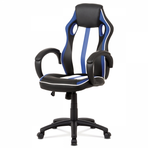 Kancelářská židle modro černá MESH, houpací, KA-V505 BLUE