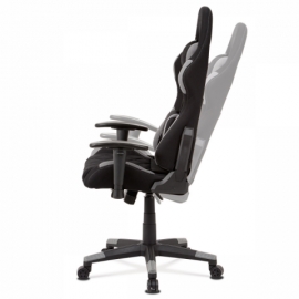Kancelářská židle, šedá látka, houpací mech, kříž plast KA-V606 GREY