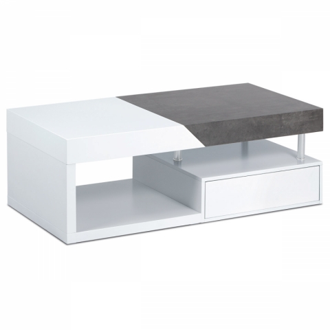 Konferenční stolek 120x60 bílý lesk, AHG-622 WT